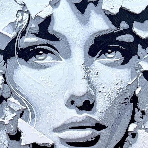 Wall Art, Face in the Wall, Woman’s Face Breaking Through - Picture 2 of 10